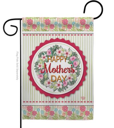 Sweet Mothers Day Family Mother 13 x 18.5 in. Double-Sided Decorative Vertical Garden Flags for House Decoration Banner Yard Gift 