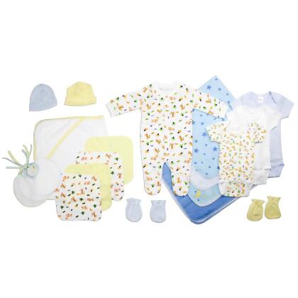 Bambini LS-0027 Baby Boy Layette Set, White & Blue - Newborn