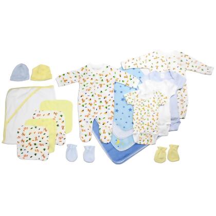 Bambini LS-0026 Baby Boy Layette Set, White & Blue - Newborn