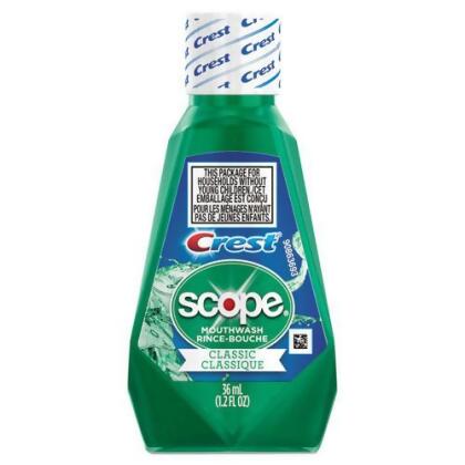 Tide 97506 Crest Plus Scope Rinse Classic Mint 36 ml Bottle 