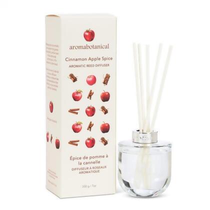 MDR Trading AB-16-AB-REED-CA-Q01 9 in. Cinnamon Apple Spice Reed Diffuser - Clear