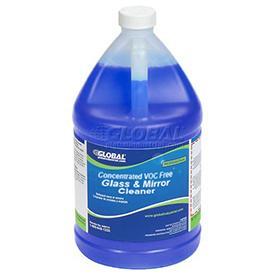 Global Industries 670174 Concentrated VOC Free Glass & Mirror Cleaner, 1 gal Bottles - Case of 2 - Blue 