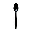 Dixie Foods Durable Heavyweight Shatter Resistant Teaspoon- Black - 1000 Pack 