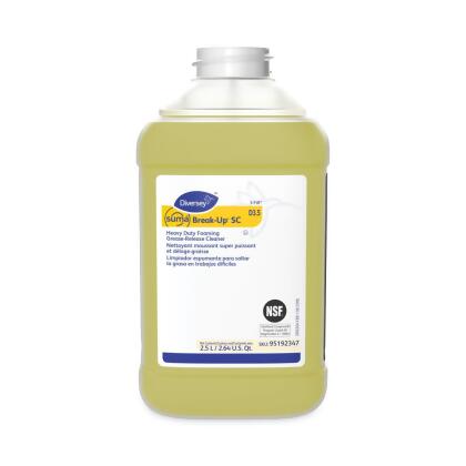 United Stationers Supply B3167817 Diversey Suma Break-Up Foaming Grease Release Cleaner - 2.5 Liter Bottle - Yellow - Case of 2 