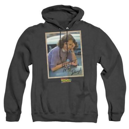 Trevco Sportswear UNI2231-AHH-2 Back to the Future Bttf Mothers Day Adult Heather Hoodie, Black - Medium 