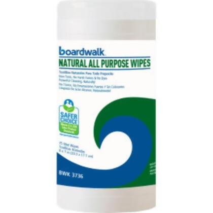 United Stationers Supply B2685498 Boardwalk Natural All Purpose Wipes - 75 Wipes per Can - Case of 6 