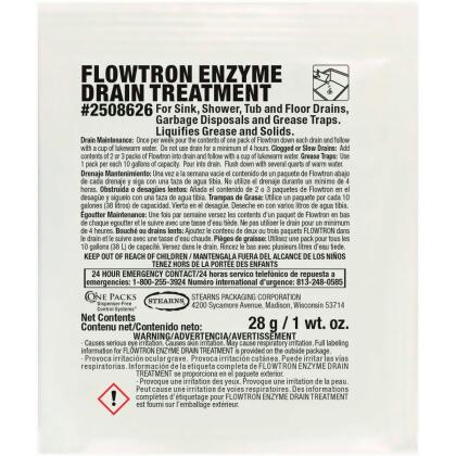 Stearns Packaging B2310698 2508626 Flowtron Enzyme Drain Treatment - 1 oz - 72 Pack per Case - White 