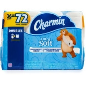 Charmin Ultra Soft, 36 Double rolls, 2-ply Charmin Ultra Soft, 36 Double rolls, 2-ply