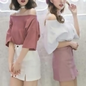 春季新款歐風拼接小開叉短裙3色 X RUNWAY FASHION ICON 春季新款歐風拼接小開叉短裙3色 X RUNWAY FASHION ICON