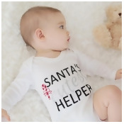 White ‘Santa’s Cutest Helper’ Bodysuit White ‘Santa’s Cutest Helper’ Bodysuit