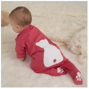 Personalised Red Polar Bear Sleepsuit Personalised Red Polar Bear Sleepsuit