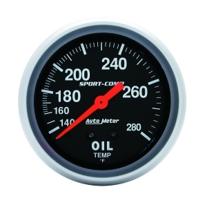 Autometer 3443 Sport-Comp Mechanical Oil Temperature Gauge - All