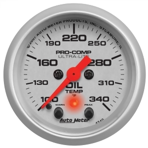 Autometer 4340 Ultra-Lite Electric Oil Temperature Gauge - All
