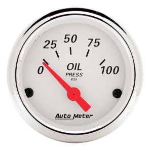 Autometer 1327 Arctic White Oil Pressure Gauge - All