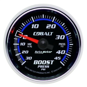 Autometer 6108 Cobalt Mechanical Boost/Vacuum Gauge - All