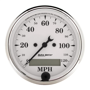 Autometer 1688 Old Tyme White Electric Programmable Speedometer - All