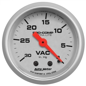 Autometer 4384 Ultra-Lite Mechanical Vacuum Gauge - All