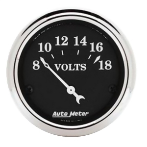 Autometer 1791 Old Tyme Black Voltmeter Gauge - All