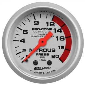 Autometer 4328 Ultra-Lite Mechanical Nitrous Pressure Gauge - All