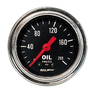 Autometer 2422 Traditional Chrome Mechanical Oil Pressure Gauge - All