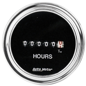 Autometer 2587 Traditional Chrome Electric Hourmeter Gauge - All