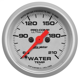 Autometer 4369 Ultra-Lite Electric Water Temperature Gauge - All