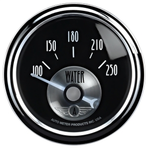 Autometer 2038 Prestige Series Black Diamond Mechanical Water Temperature Gauge - All