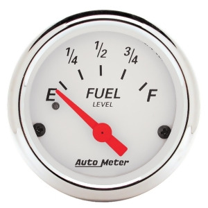 Autometer 1317 Arctic White Fuel Level Gauge - All