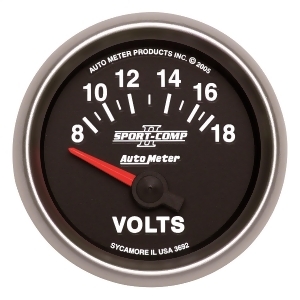 Autometer 3692 Sport-Comp Ii Electric Voltmeter Gauge - All