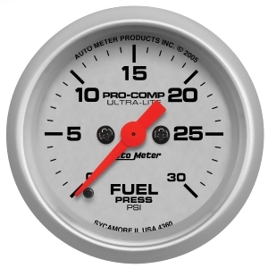 Autometer 4360 Ultra-Lite Electric Fuel Pressure Gauge - All
