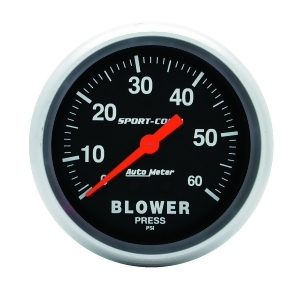 Autometer 3402 Sport-Comp Mechanical Blower Pressure Gauge - All