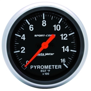 Autometer 3544 Sport-Comp Electric Pyrometer Gauge Kit - All