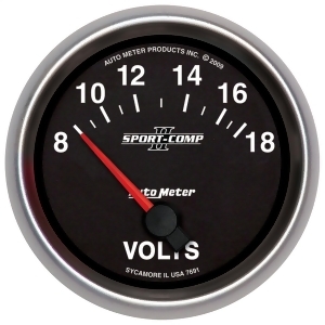 Autometer 7691 Sport-Comp Ii Electric Voltmeter Gauge - All