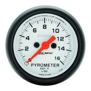 Autometer 5744 Phantom Electric Pyrometer Gauge Kit - All