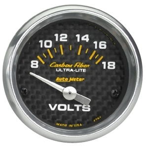 Autometer 4791 Carbon Fiber Electric Voltmeter Gauge - All