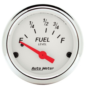 Autometer 1316 Arctic White Fuel Level Gauge - All