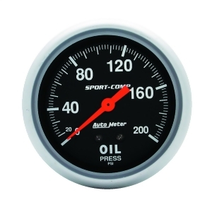 Autometer 3422 Sport-Comp Mechanical Oil Pressure Gauge - All