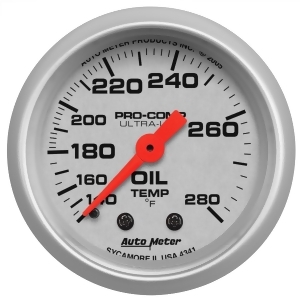 Autometer 4341 Ultra-Lite Mechanical Oil Temperature Gauge - All