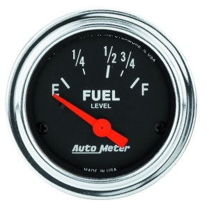 Autometer 2518 Traditional Chrome Electric Fuel Level Gauge - All