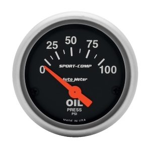 Autometer 3327 Sport-Comp Electric Oil Pressure Gauge - All