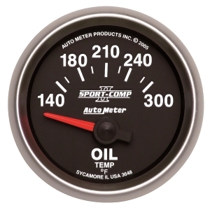 Autometer 3648 Sport-Comp Ii Electric Oil Temperature Gauge - All