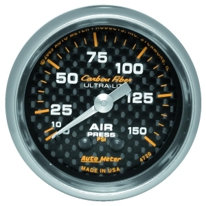 Autometer 4720 Carbon Fiber Mechanical Air Pressure Gauge - All
