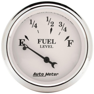Autometer 1607 Old Tyme White Fuel Level Gauge - All