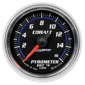 Autometer 6144 Cobalt Electric Pyrometer Gauge Kit - All