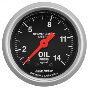Autometer 3322-J Sport-Comp Mechanical Metric Oil Pressure Gauge - All