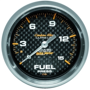 Autometer 4811 Carbon Fiber Mechanical Fuel Pressure Gauge - All