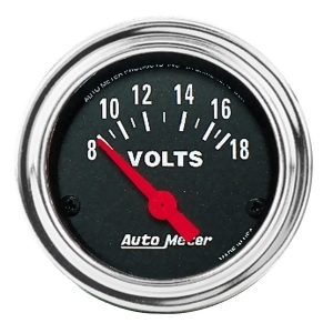 Autometer 2592 Traditional Chrome Electric Voltmeter Gauge - All