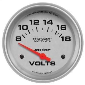 Autometer 4491 Ultra-Lite Electric Voltmeter Gauge - All
