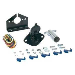 Hopkins 48405 6-Pole Round Connector Kit; Vehicle To Trailer Wiring Connector - All