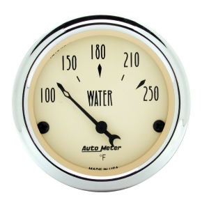 Autometer 1837 Antique Beige Water Temperature Gauge - All